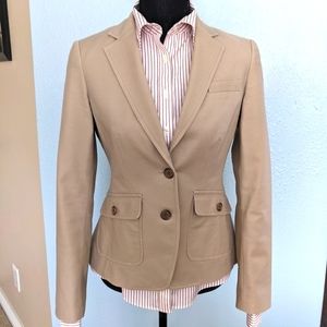 Banana Republic Fitted Tan Two-Button Suit Jacket Size 2